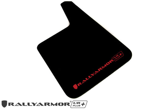 Rally Armor Universal Fit (No Hardware) UR Plus Black UR Mud Flap w/ Red Logo
