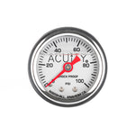 ACUiTY 100 PSI Fuel Pressure Gauge in Polished Stainless Finish