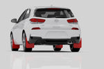 Rally Armor 19-21 Hyundai Elantra N Line Red UR Mud Flap w/ Black Logo