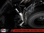 AWE Tuning 20-21 Jeep Gladiator JT 3.6L Tread Edition Cat-Back Single Side Exhaust - Diamond Blk Ti