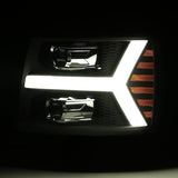 AlphaRex 07-13 Chevrolet Silverado PRO-Series Projector Headlights Black