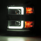 AlphaRex 15-19 Chevrolet Silverado 2500HD/3500HD PRO-Series Projector Headlights Jet Black