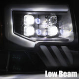 AlphaRex 09-14 Ford F-150 NOVA LED Projector Headlights Plank Style Chrome w/Activ Light/Seq Signal