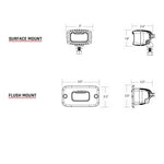 Rigid Industries SRM - Flush Mount - Diffused - Back Up Light Kit