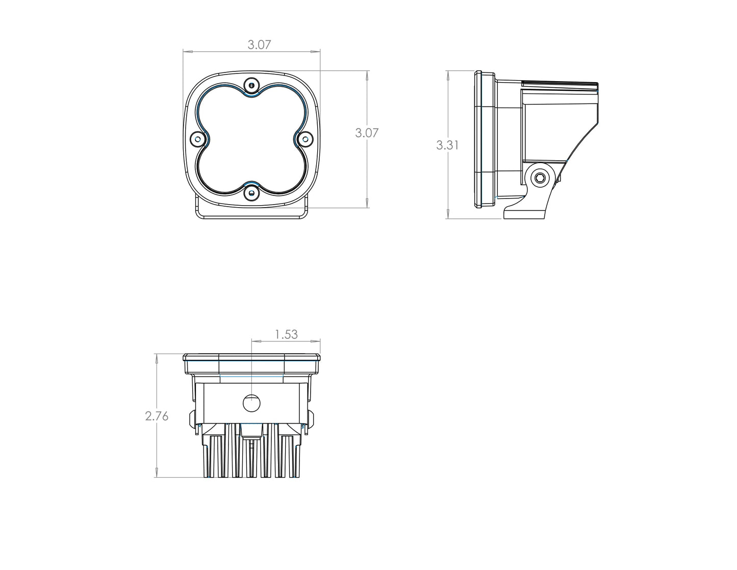 Baja Designs Squadron Pro Series Spot Pattern LED Light Pods