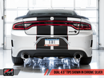 AWE Tuning 2015+ Dodge Charger 6.4L/6.2L Non-Resonated Touring Edition Exhaust - Diamond Blk Tips