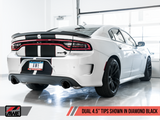 AWE Tuning 2015+ Dodge Charger 6.4L/6.2L Non-Resonated Touring Edition Exhaust - Diamond Blk Tips