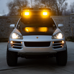 porsche cayenne with hood mounted solar by system made by cascadia 4x4