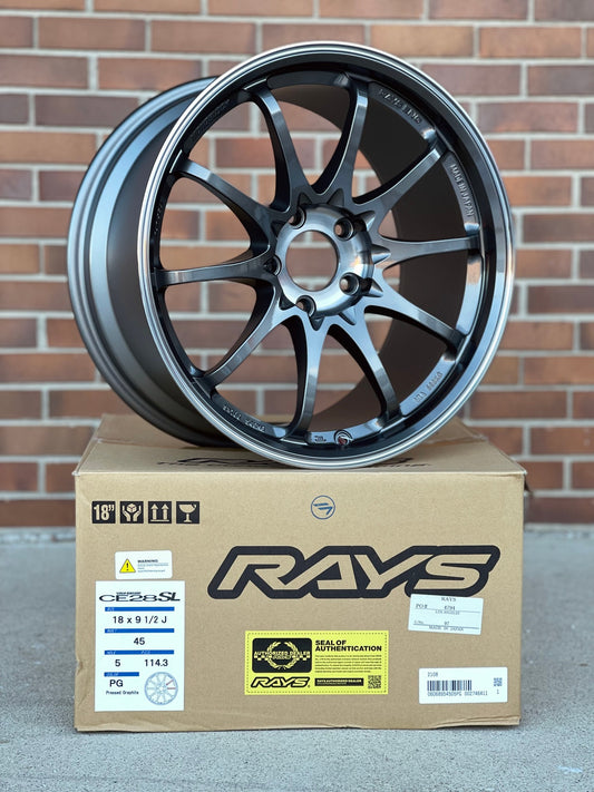 VOLK RACING CE28SL 18x9.5 +45 5x114.3 PRESSED GRAPHITE