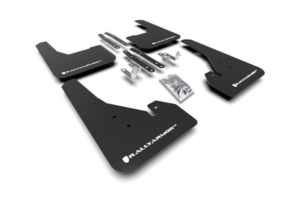 Rally Armor 18-25 Toyota Corolla Hatchback Black UR Mud Flap White Logo