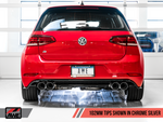 AWE Tuning Mk7 Golf R Track Edition Exhaust w/Chrome Silver Tips 102mm