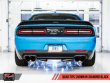 AWE Tuning 2015+ Dodge Challenger 6.4L/6.2L Non-Resonated Touring Edition Exhaust - Quad Black Tips