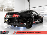 AWE Tuning S550 Mustang GT Cat-back Exhaust - Touring Edition (Diamond Black Tips)