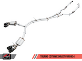 AWE Tuning Audi B9 S4 Touring Edition Exhaust - Non-Resonated (Black 102mm Tips)