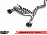 AWE Tuning BMW F3X N20/N26 328i/428i Touring Edition Exhaust Quad Outlet - 80mm Diamond Black Tips