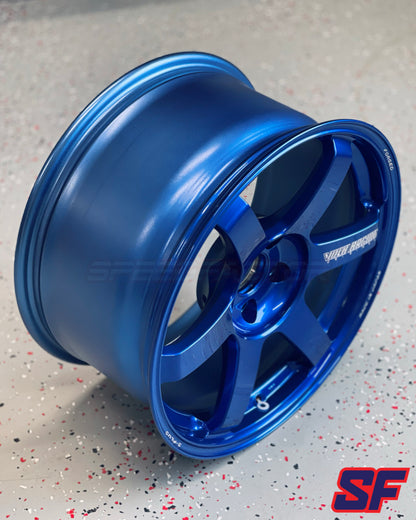 VOLK RACING TE37 SAGA S-PLUS 18x9.5 +38 5X114.3 HYPER BLUE
