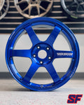 VOLK RACING TE37 SAGA S-PLUS 18x9.5 +38 5X114.3 HYPER BLUE