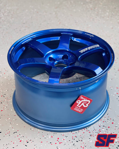 VOLK RACING TE37 SAGA S-PLUS 18x9.5 +38 5X114.3 HYPER BLUE